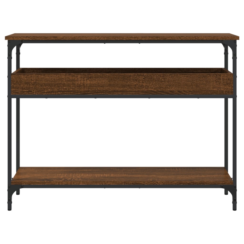 Avlastningsbord Med Hylla 100X29X75 Cm Konstruerat Trä