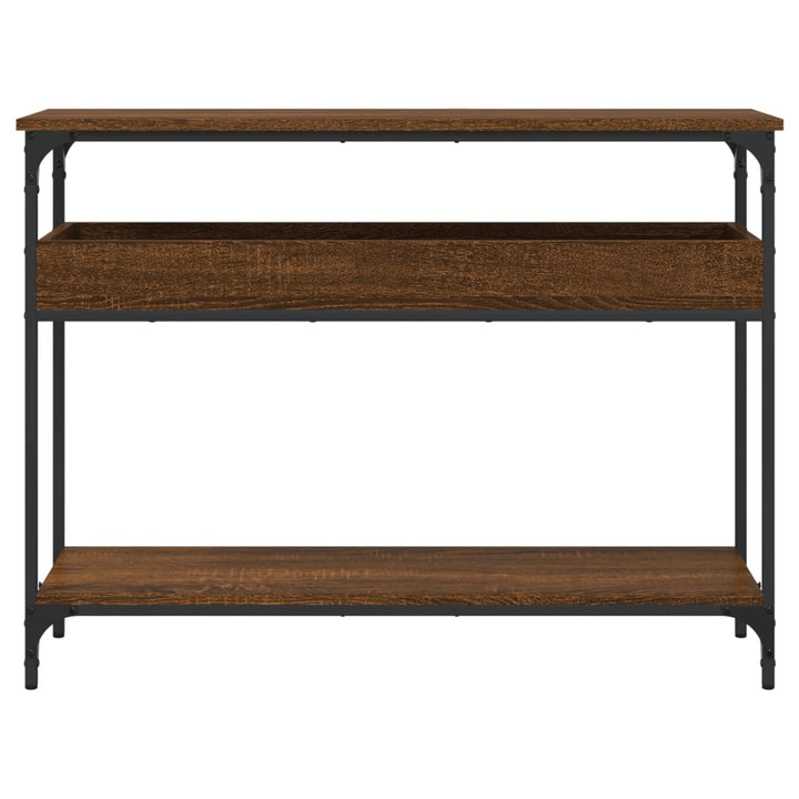 Avlastningsbord Med Hylla 100X29X75 Cm Konstruerat Trä