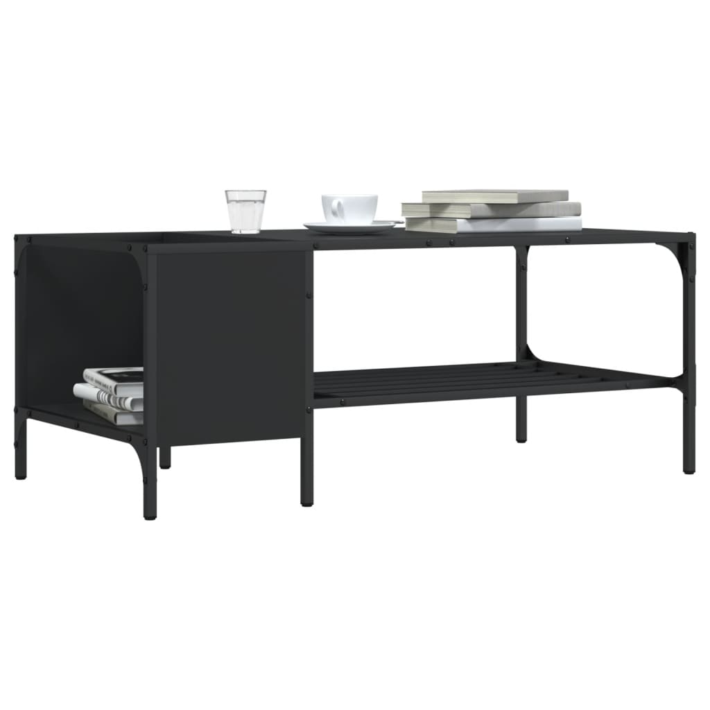 Soffbord Med Hylla 100X51X40 Cm Konstruerat Trä