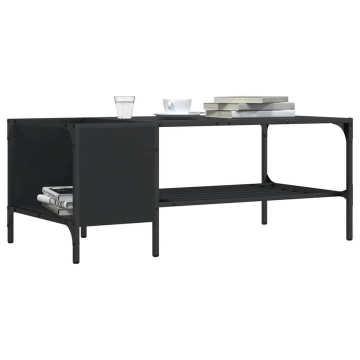 Soffbord Med Hylla 100X51X40 Cm Konstruerat Trä