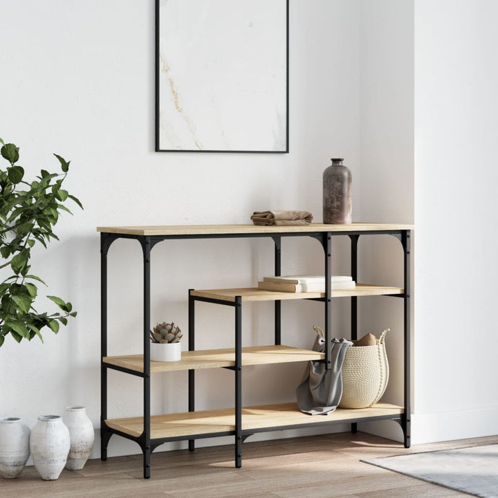 Konsolbord Med Hyllor Sonoma-Ek 100X35X75 Cm