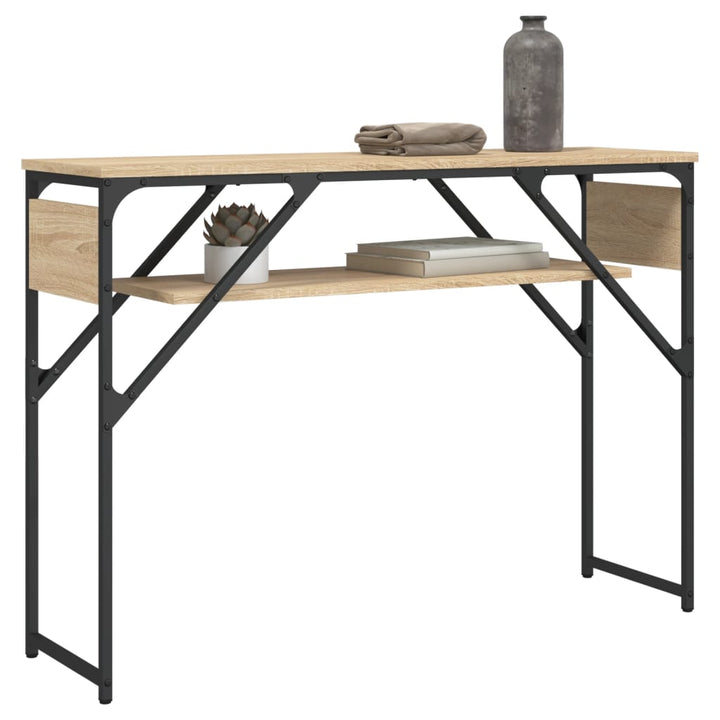 Avlastningsbord Med Hylla Sonoma-Ek 105X30X75Cm Konstruerat Trä