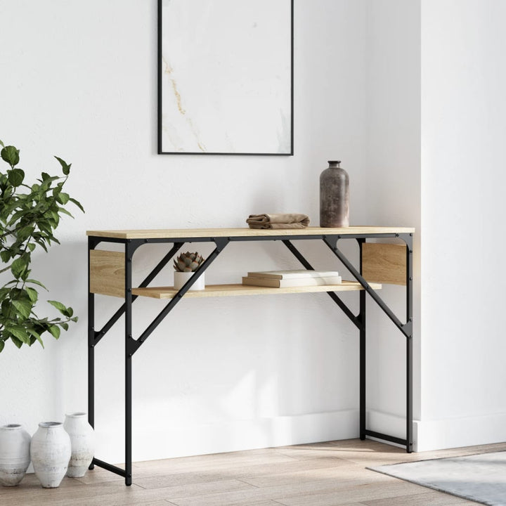 Avlastningsbord Med Hylla Sonoma-Ek 105X30X75Cm Konstruerat Trä