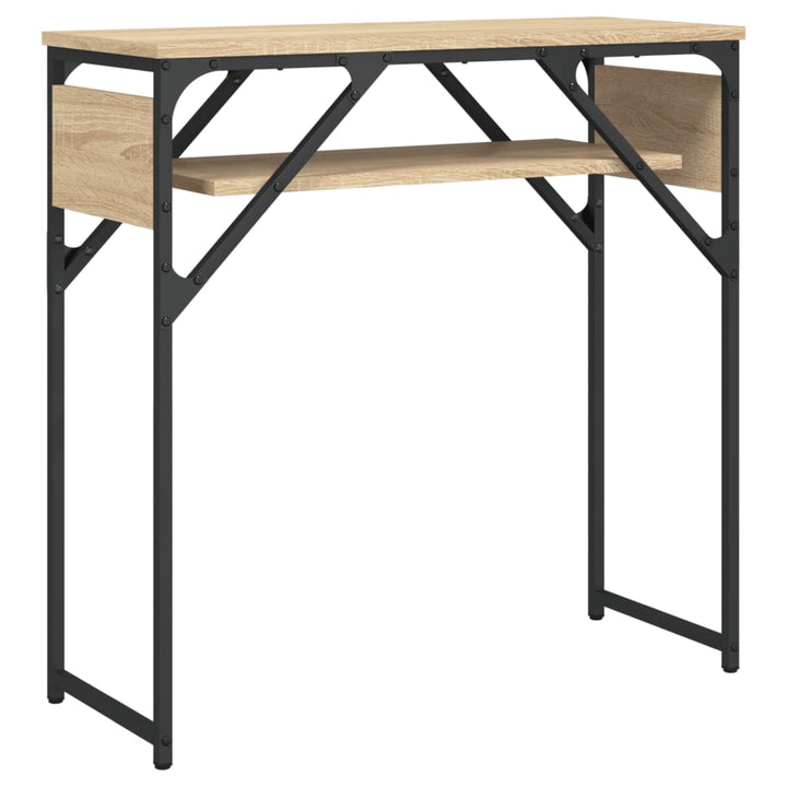 Avlastningsbord Med Hylla Sonoma-Ek 75X30X75Cm Konstruerat Trä