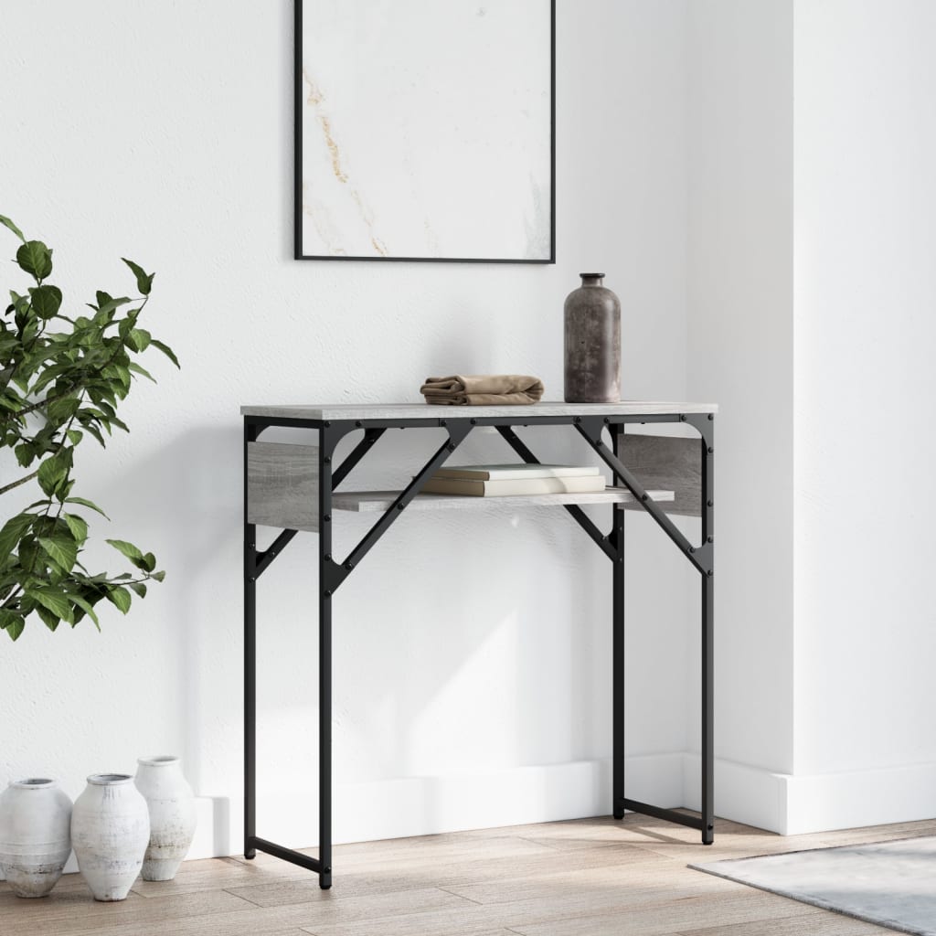 Avlastningsbord Med Hylla 75X30X75Cm Konstruerat Trä