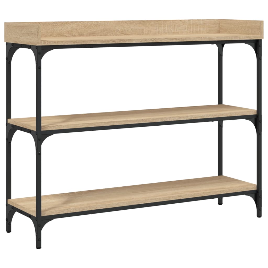 Konsolbord Med Hyllor Sonoma-Ek 100X30X80 Cm