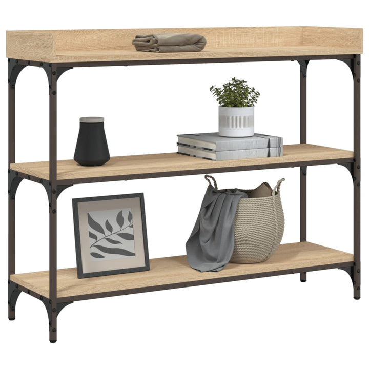 Konsolbord Med Hyllor Sonoma-Ek 100X30X80 Cm