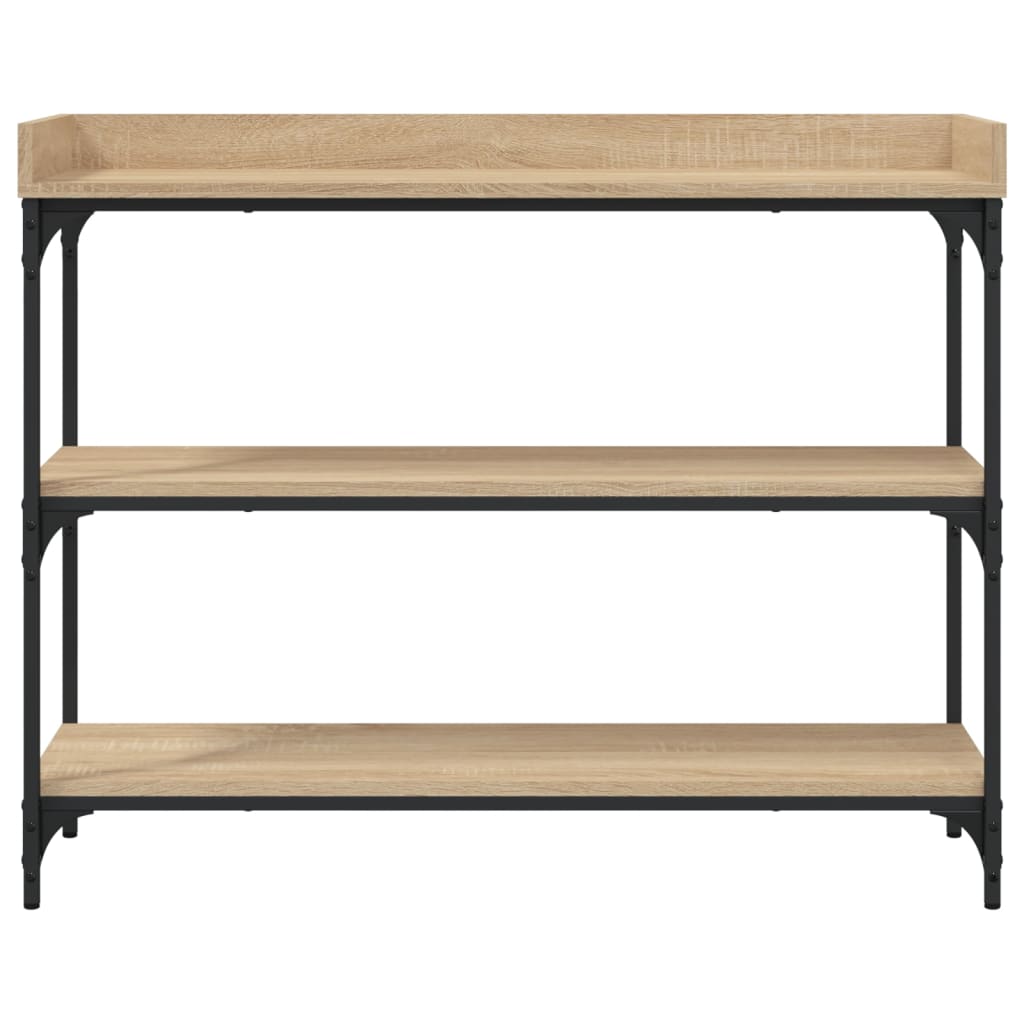 Konsolbord Med Hyllor Sonoma-Ek 100X30X80 Cm
