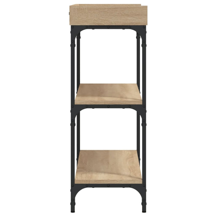 Konsolbord Med Hyllor Sonoma-Ek 100X30X80 Cm