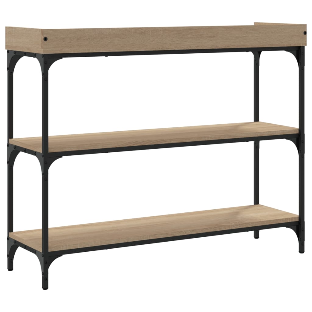 Konsolbord Med Hyllor Sonoma-Ek 100X30X80 Cm