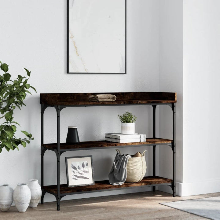 Konsolbord Med Hyllor Sonoma-Ek 100X30X80 Cm