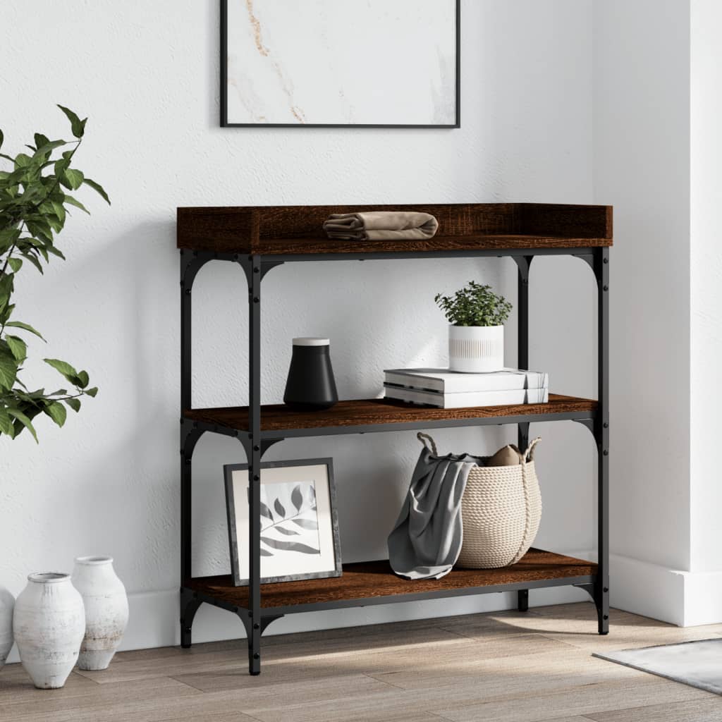 Konsolbord Med Hyllor Sonoma-Ek 100X30X80 Cm