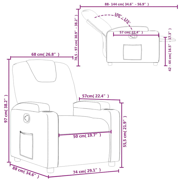 Reclinerfåtölj Konstläder