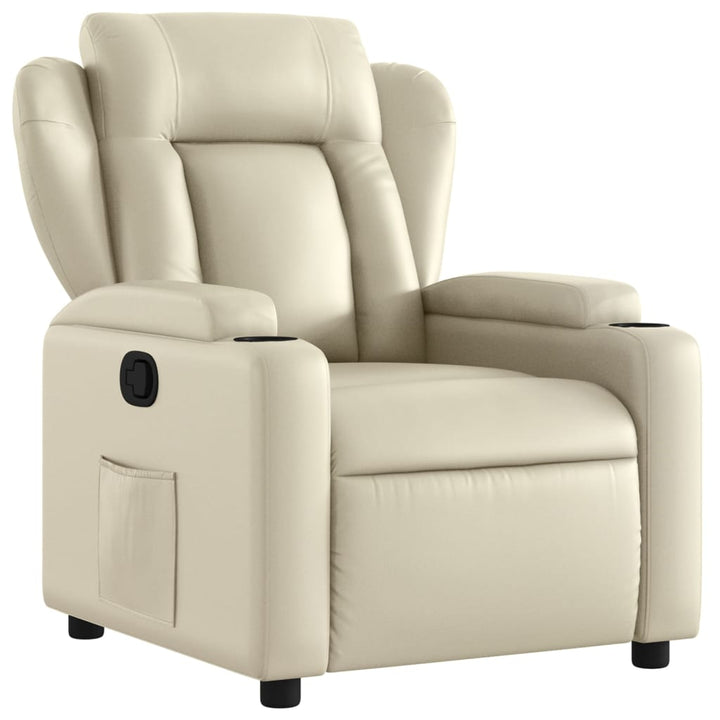 Reclinerfåtölj Gräddvit Konstläder