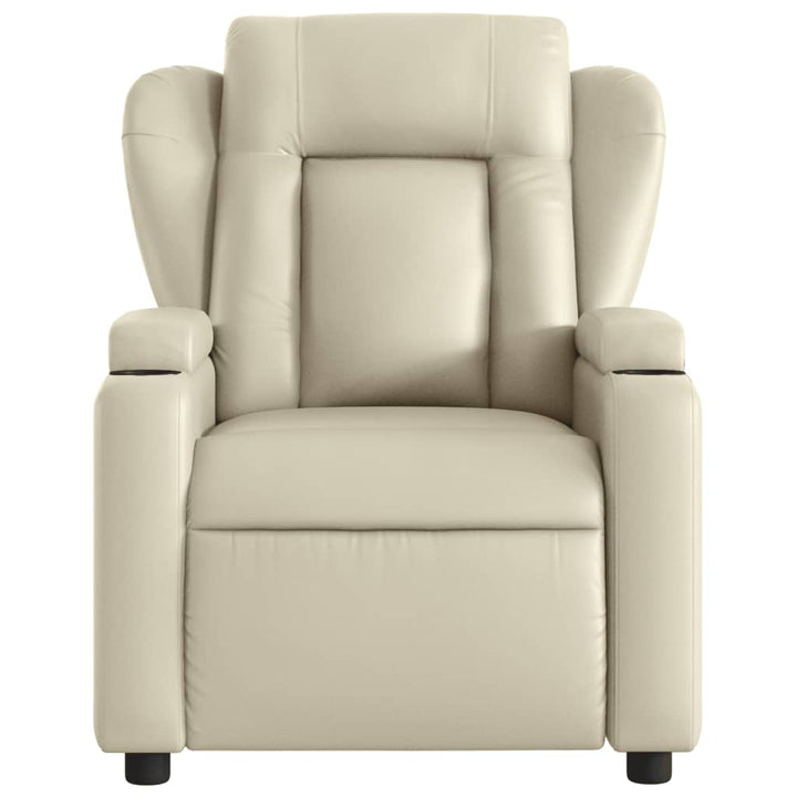 Reclinerfåtölj Gräddvit Konstläder
