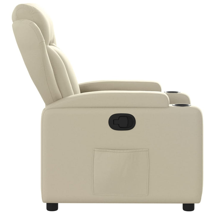 Reclinerfåtölj Gräddvit Konstläder