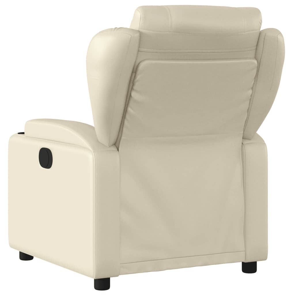 Reclinerfåtölj Gräddvit Konstläder