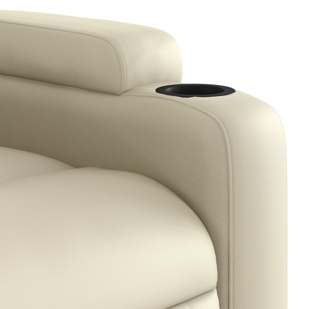 Reclinerfåtölj Gräddvit Konstläder
