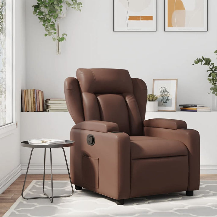 Reclinerfåtölj Gräddvit Konstläder