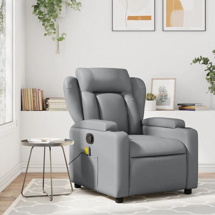 Reclinerfåtölj Gräddvit Konstläder