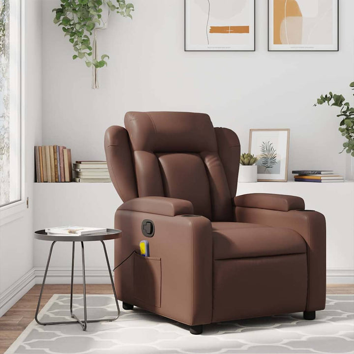 Reclinerfåtölj Gräddvit Konstläder