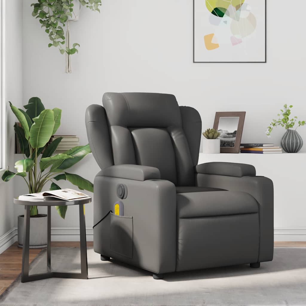 Reclinerfåtölj Gräddvit Konstläder