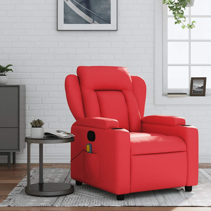 Reclinerfåtölj Gräddvit Konstläder