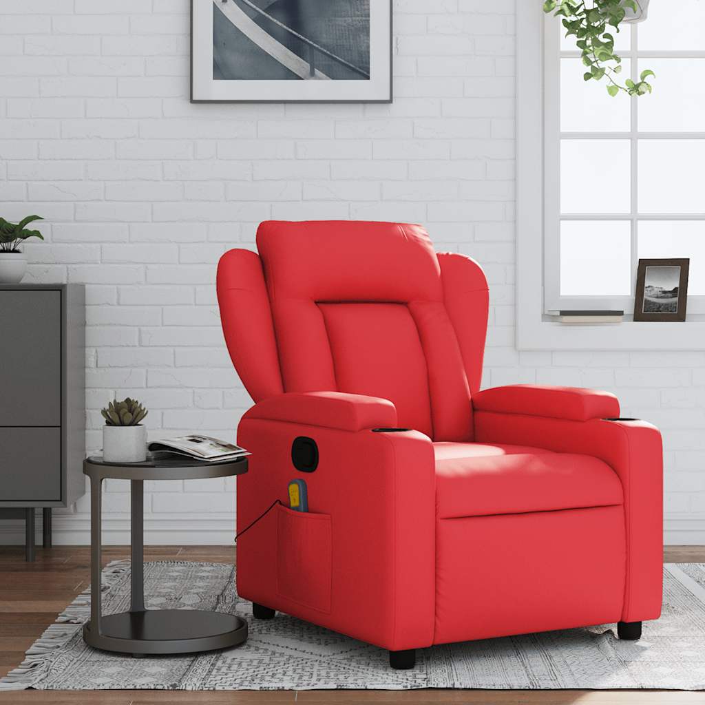 Reclinerfåtölj Gräddvit Konstläder