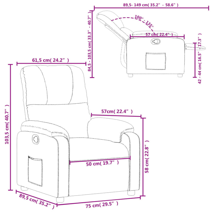 Reclinerfåtölj Mikrofibertyg
