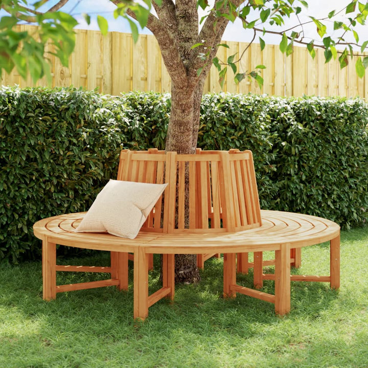 Trädbänk Halvrund Ø160 Cm Massiv Teak