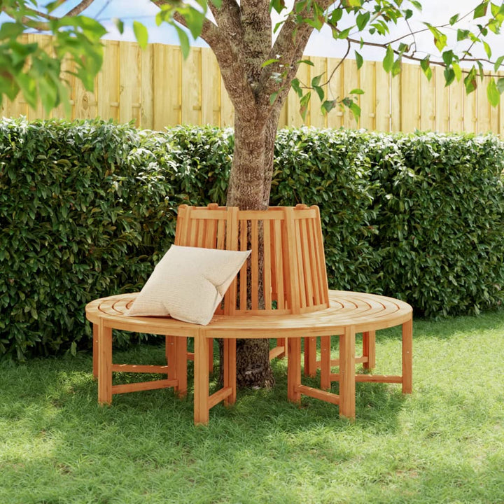 Trädbänk Halvrund Ø160 Cm Massiv Teak