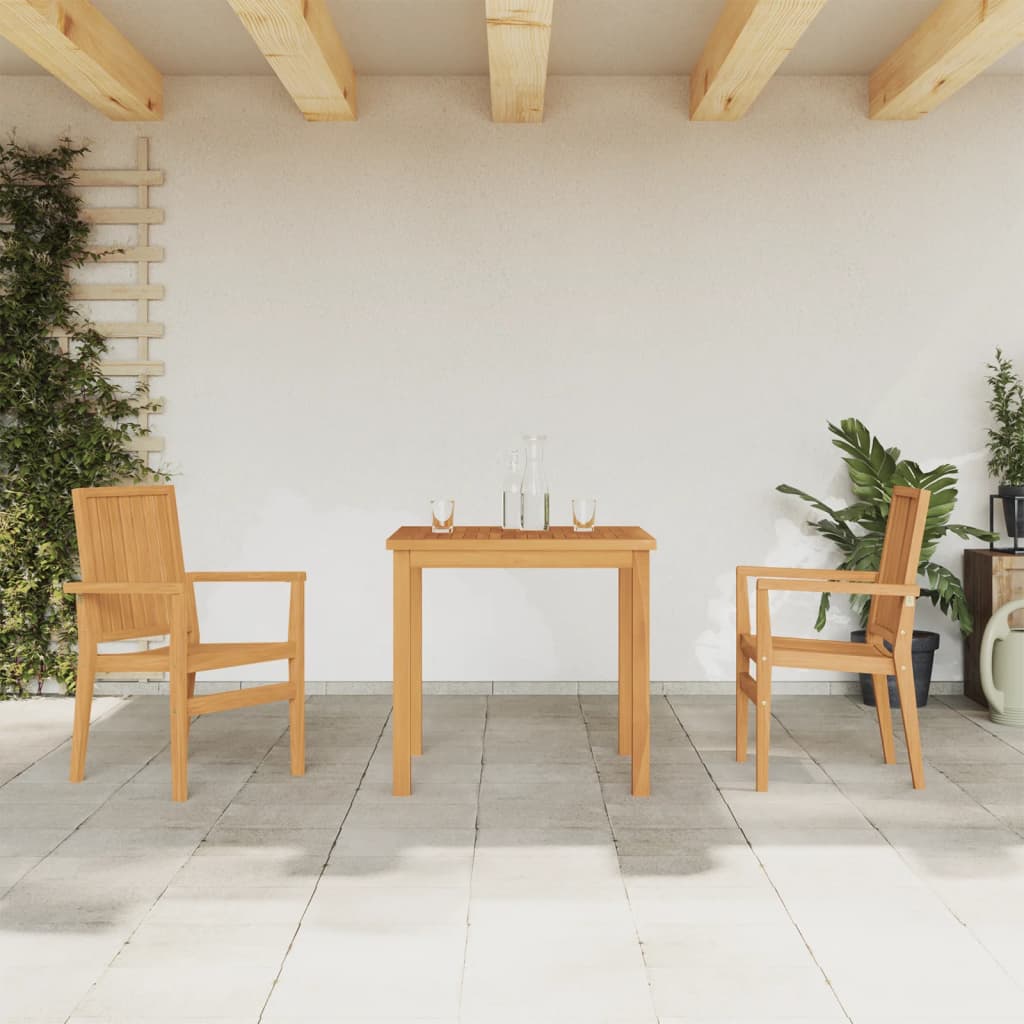 Matgrupp För Trädgården 5 Delar Massiv Teak