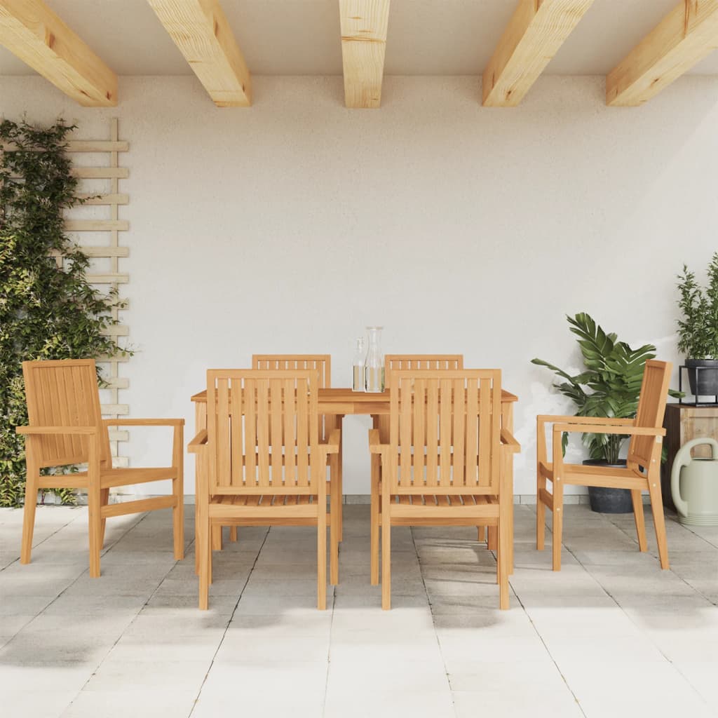 Matgrupp För Trädgården 5 Delar Massiv Teak