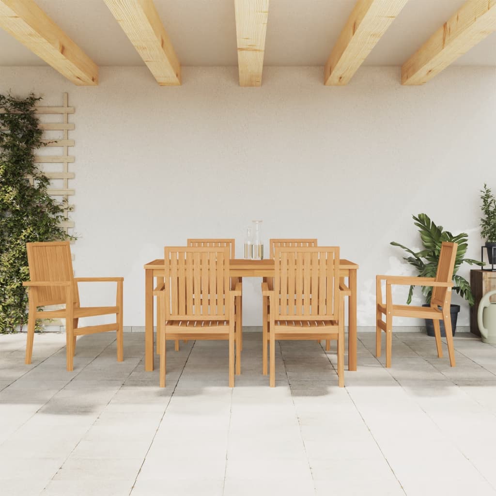 Matgrupp För Trädgården 5 Delar Massiv Teak
