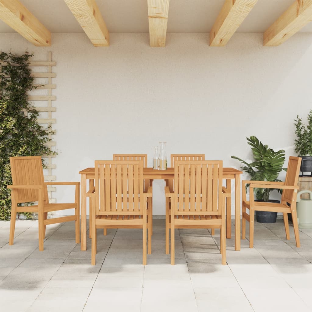Matgrupp För Trädgården 5 Delar Massiv Teak