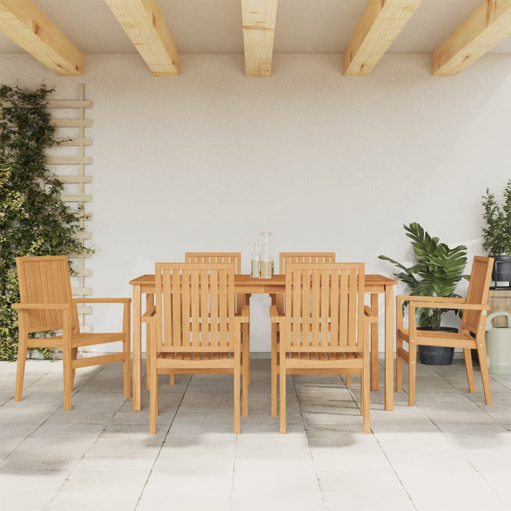 Matgrupp För Trädgården 5 Delar Massiv Teak