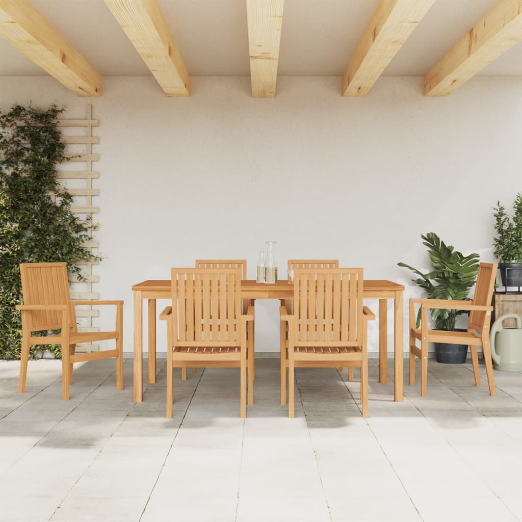 Matgrupp För Trädgården 5 Delar Massiv Teak
