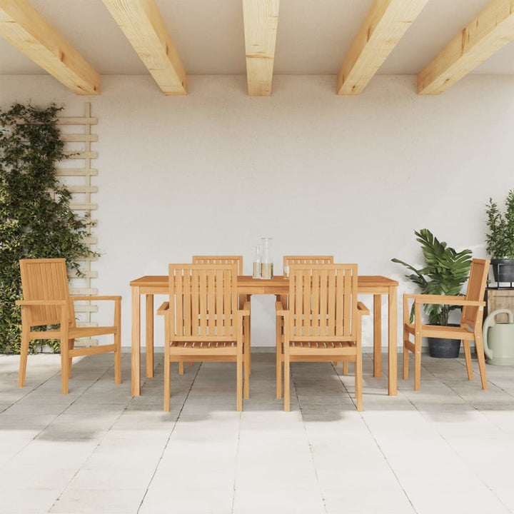 Matgrupp För Trädgården 5 Delar Massiv Teak