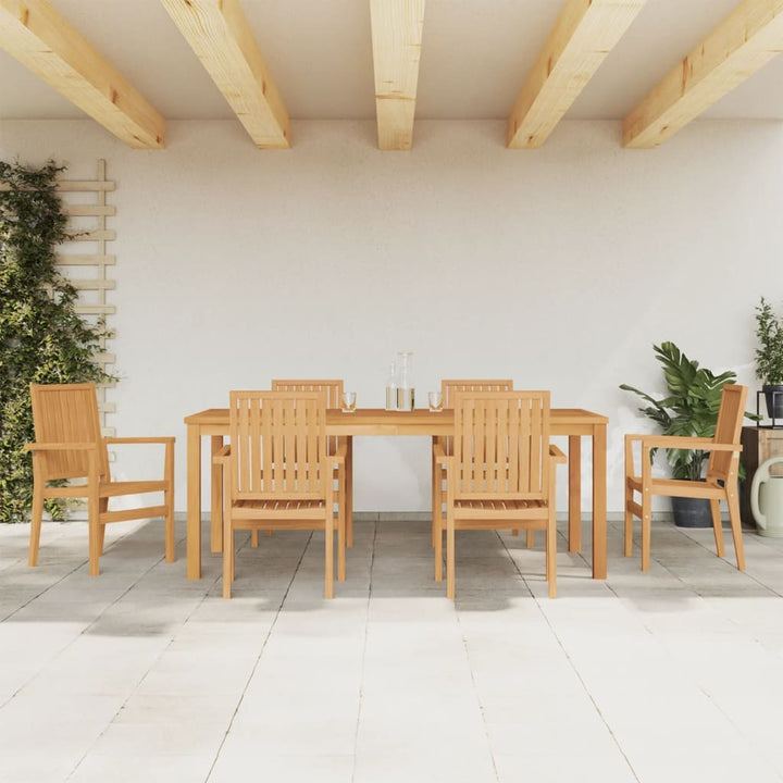 Matgrupp För Trädgården 5 Delar Massiv Teak