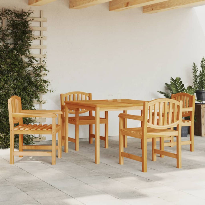 Matgrupp För Trädgården 7 Delar Massiv Teak
