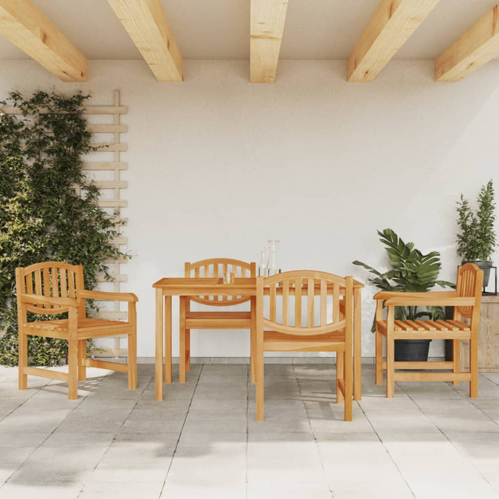 Matgrupp För Trädgården 3 Delar Massiv Teak