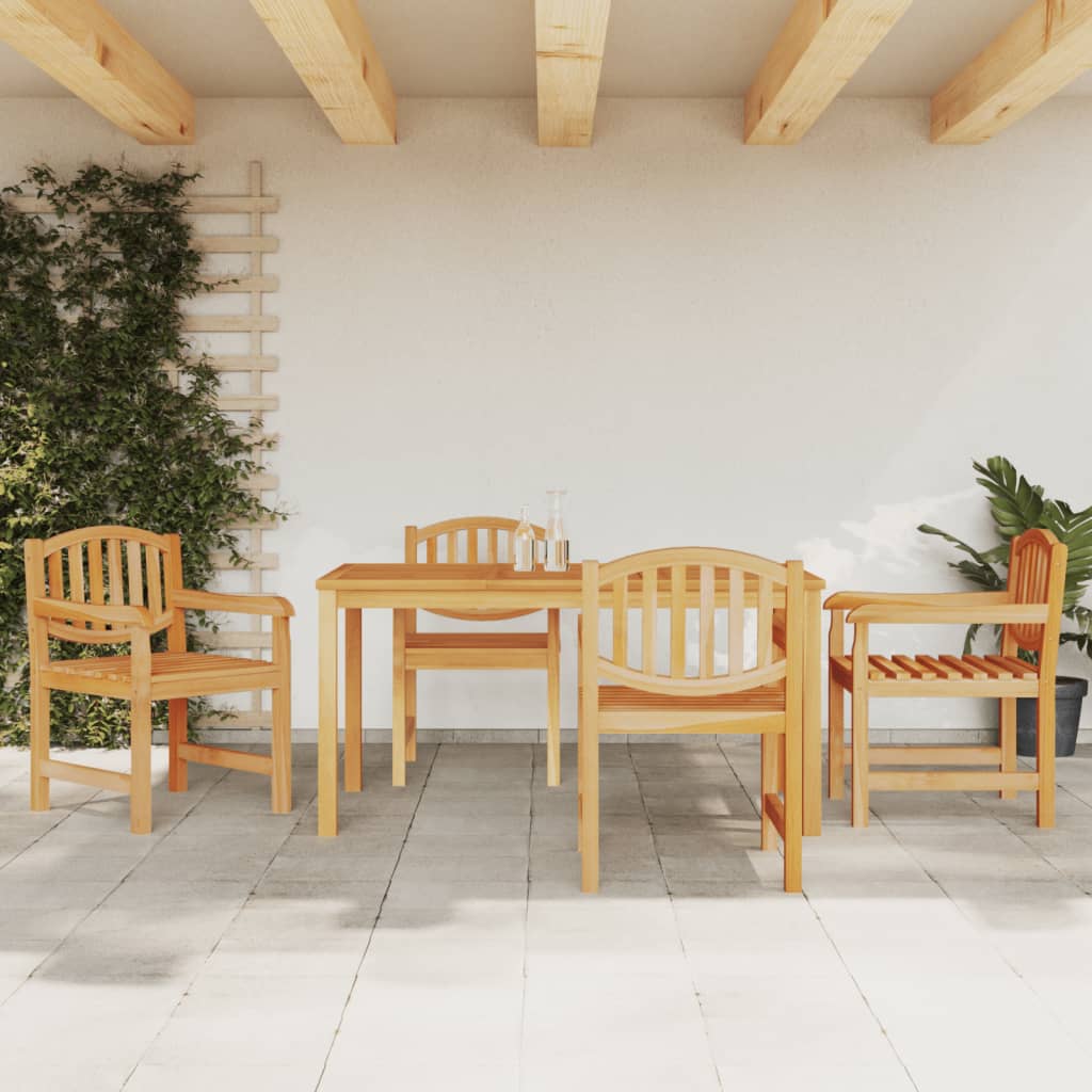 Matgrupp För Trädgården 3 Delar Massiv Teak