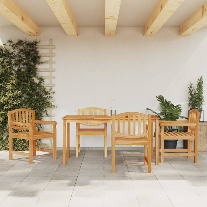 Matgrupp För Trädgården 7 Delar Massiv Teak
