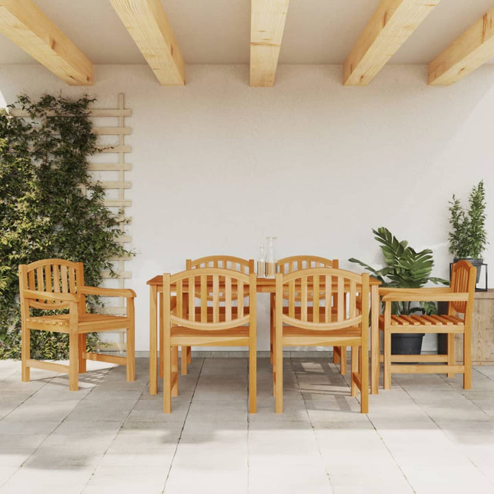 Matgrupp För Trädgården 7 Delar Massiv Teak
