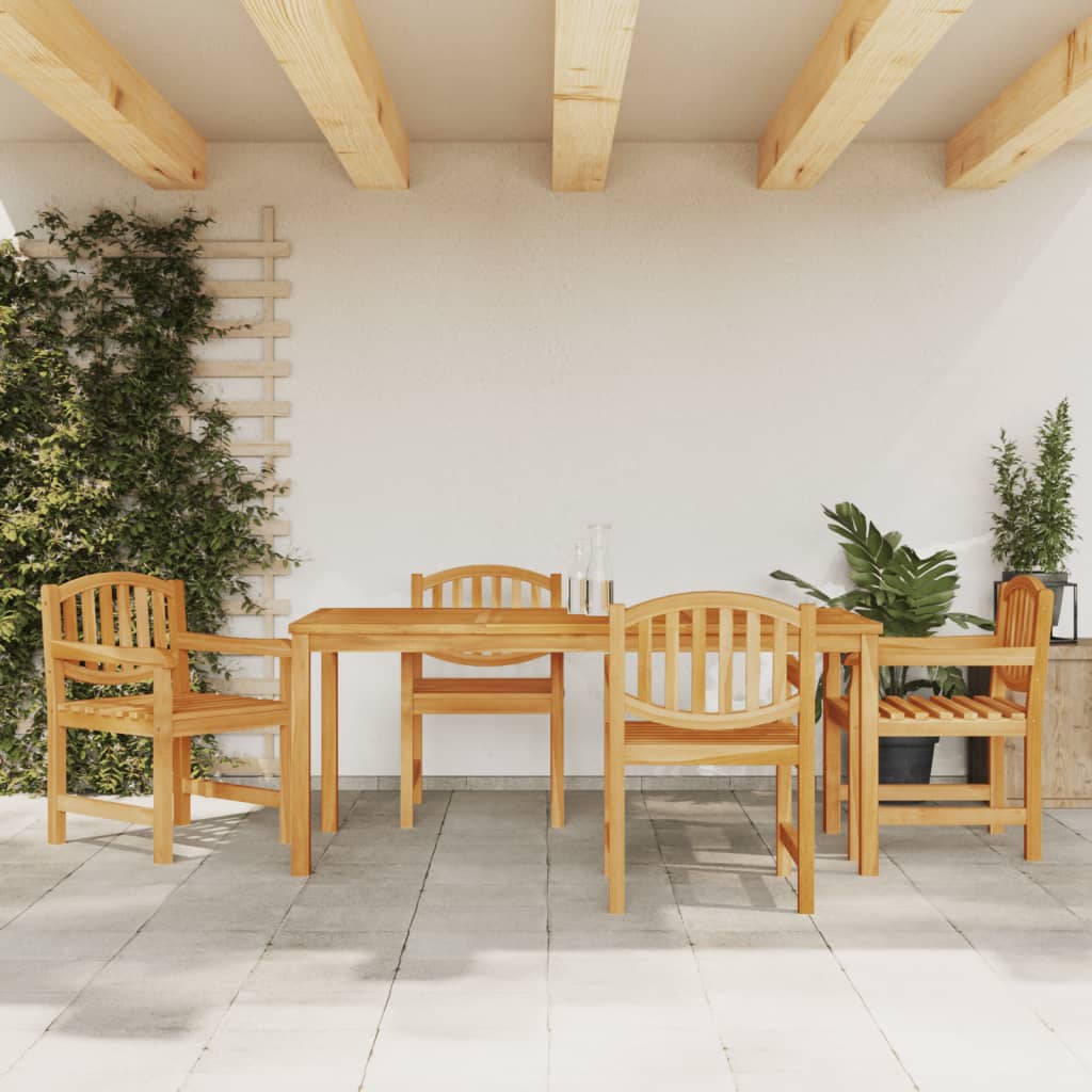 Matgrupp För Trädgården 3 Delar Massiv Teak