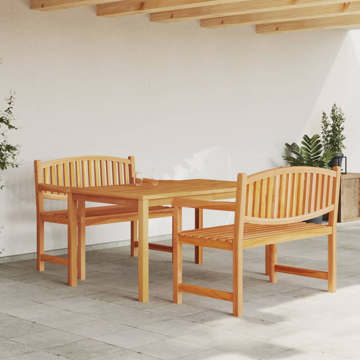 Matgrupp För Trädgården 3 Delar Massiv Teak