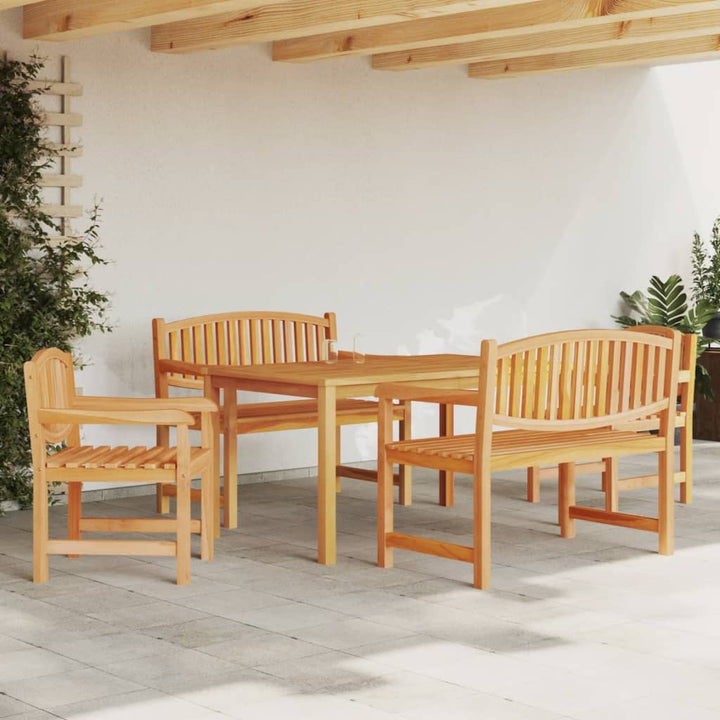 Matgrupp För Trädgården 3 Delar Massiv Teak