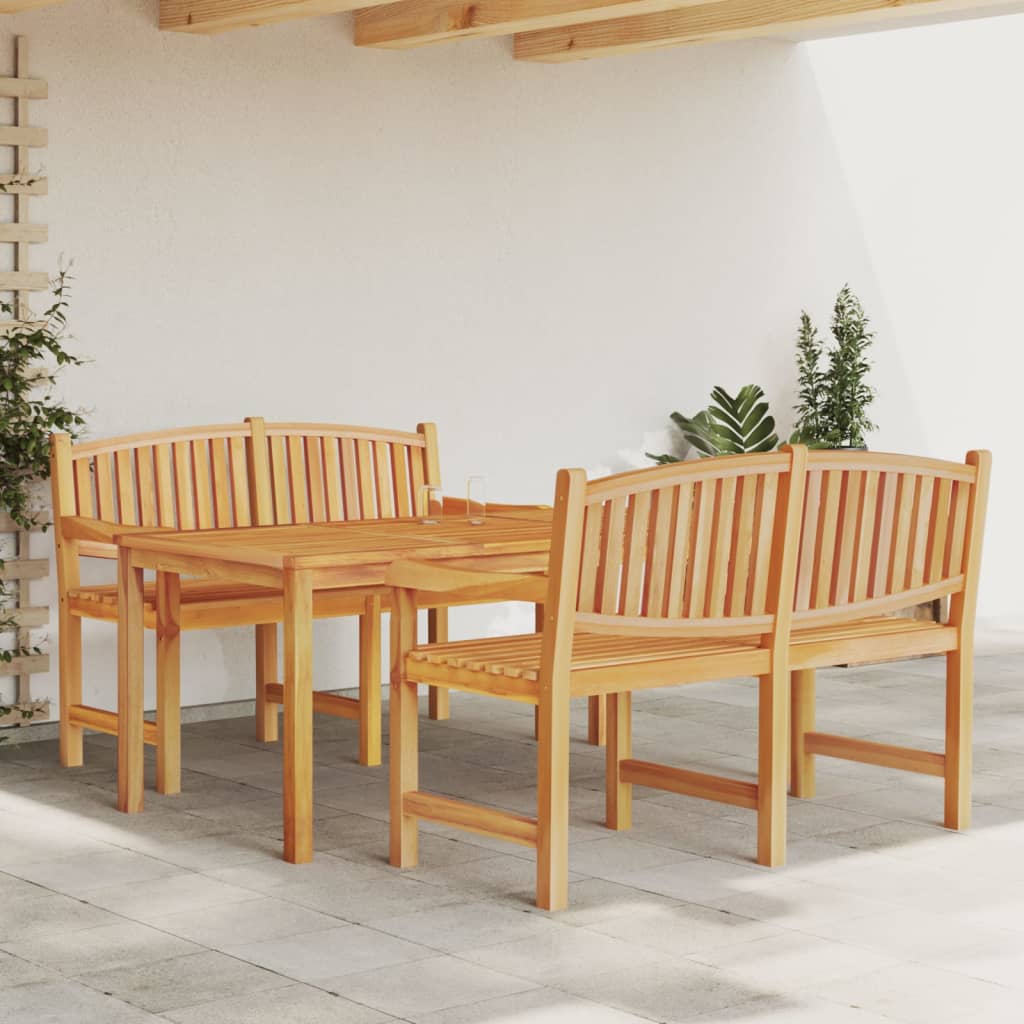 Matgrupp För Trädgården 3 Delar Massiv Teak