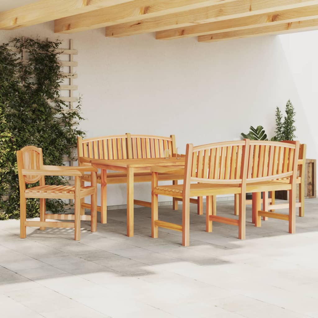 Matgrupp För Trädgården 3 Delar Massiv Teak