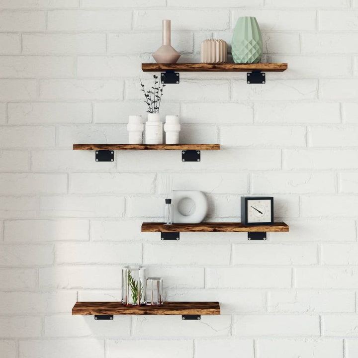 Vägghyllor 4 St 40X20X1,5 Cm Konstruerat Trä